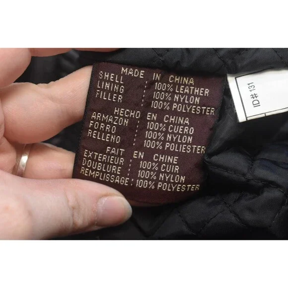 American Classics Leather Jacket Mens XL Colebrook Bomber Vintage Zip
